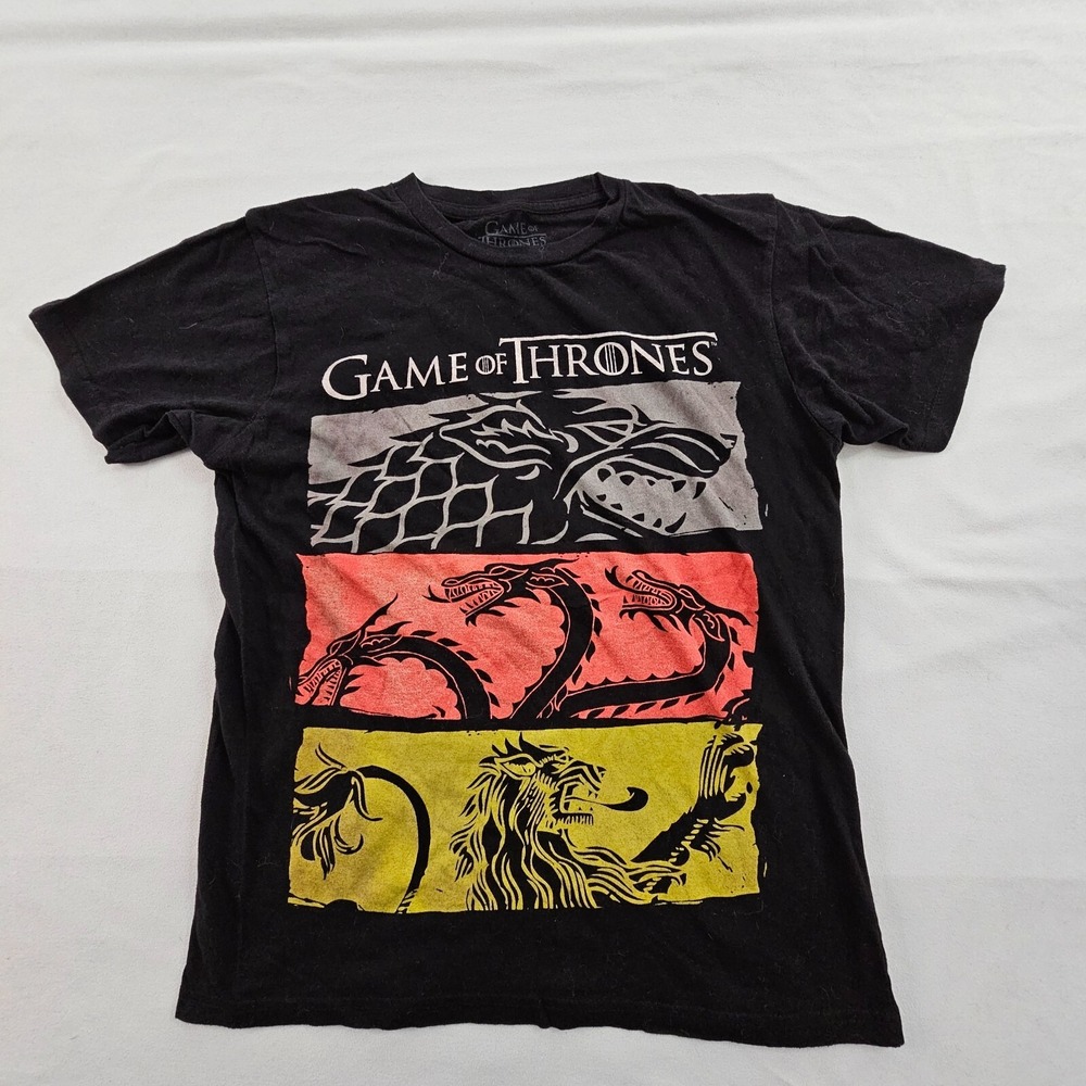 Game of Thrones Black Short Sleeve Cotton T-Shirt Adult S